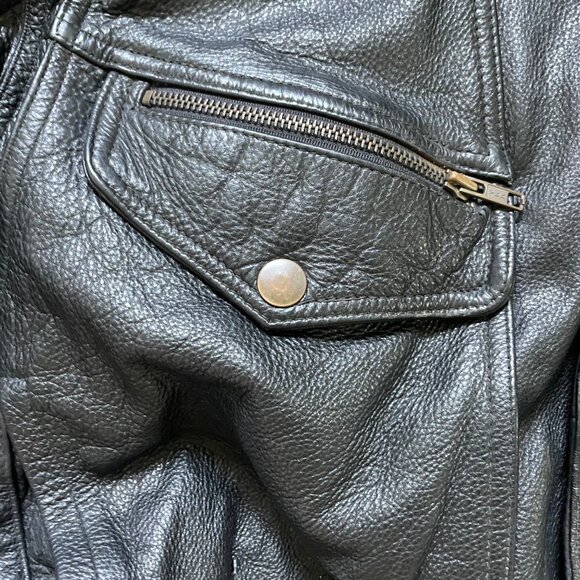 Wilson's Adventure Bound Thinsulate Leather Jacket Men's L Black moto Biker - Picture 9 of 14